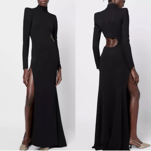 Zara Limited Edition Structured Shoulder Gown with Cut Out Waist - Picture 8 of 15